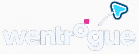 WentRogue light-ink logo for dark backgrounds
